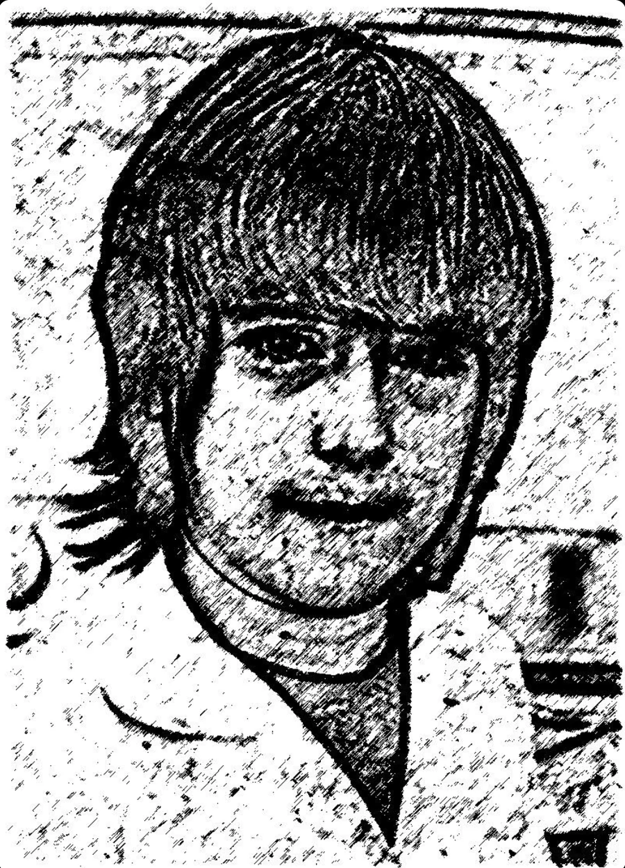 Portrait illustration of author F. F. Anes